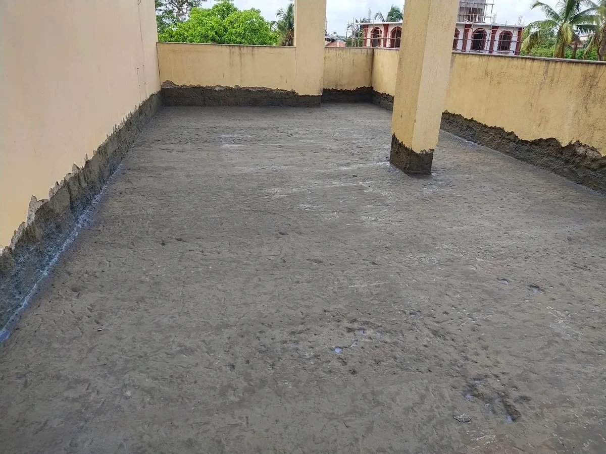 Waterproofing treatment at a service site